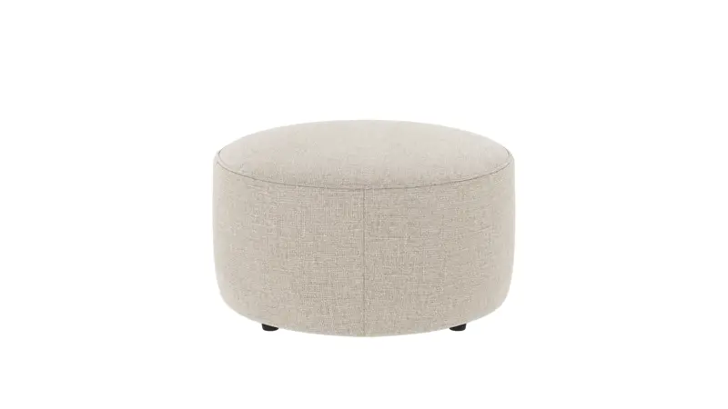 148400 b sb A Joplin pouf Ø70 light grey fabric Robin #1 (c3).