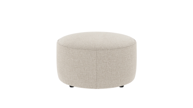 148400 b sb A Joplin pouf Ø70 light grey fabric Robin #1 (c3).
