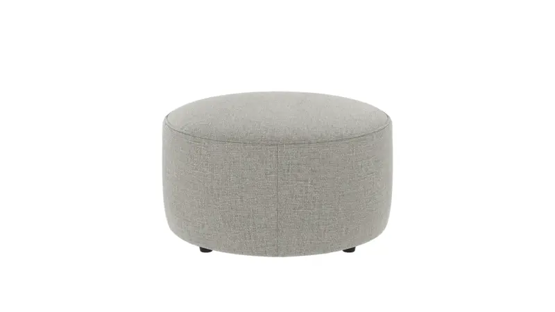 148404 b sb A Joplin pouf Ø70 medium grey fabric Robin #149 (c3).