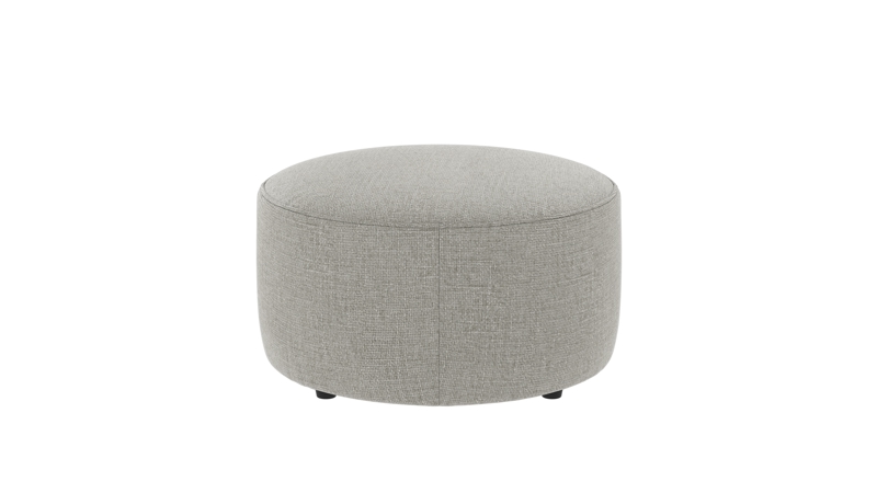 148404 b sb A Joplin pouf Ø70 medium grey fabric Robin #149 (c3).