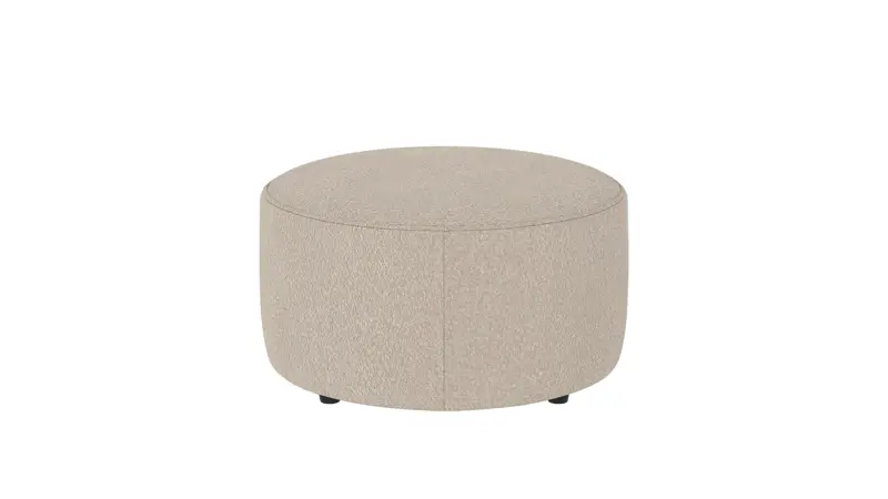 148421 b sb A Joplin pouf Ø70 light beige fabric Anna #2 (c3).