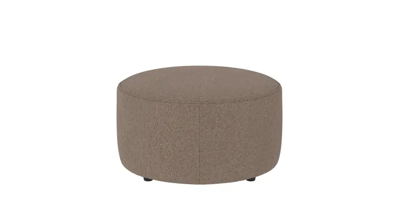 148422 b sb A Joplin pouf Ø70 dark beige fabric Anna #6 (c3).