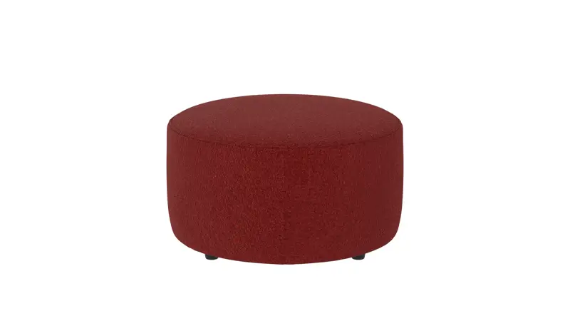 148423 b sb A Joplin pouf Ø70 red fabric Anna #8 (c3).