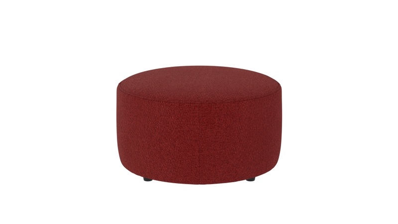 148423 b sb A Joplin pouf Ø70 red fabric Anna #8 (c3).