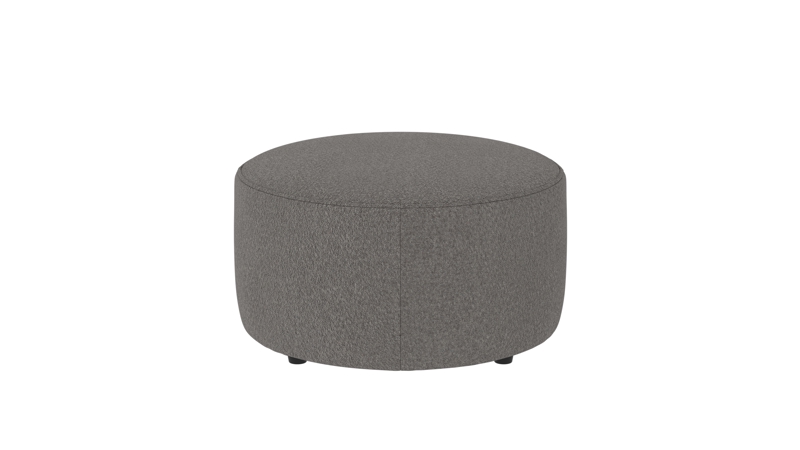 148425 b sb A Joplin pouf Ø70 dark grey fabric Anna #18 (c3).