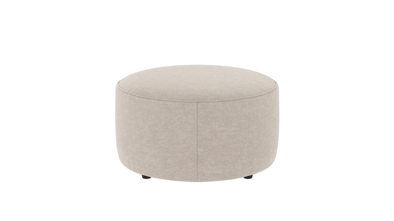 148441 b sb A Joplin pouf Ø70 beige fabric Oscar #124 (c3).