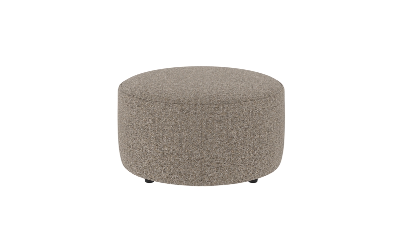 148443 b sb A Joplin pouf Ø70 light brown fabric Oscar #13 (c3).