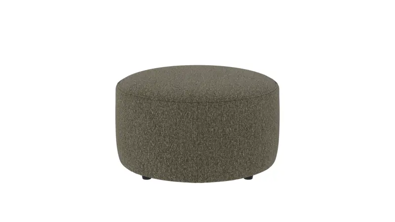 148444 b sb A Joplin pouf Ø70 green-brown fabric Oscar #88 (c3).