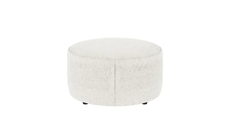 148461 b sb A Joplin pouf Ø70 white fabric Alice #101 (c4).