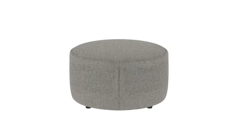 148462 b sb A Joplin pouf Ø70 grey fabric Alice #149 (c4).