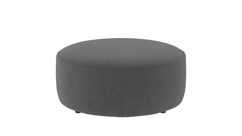 148611 b sb A Joplin pouf Ø90 dark grey fabric Brenda #18 (c1).