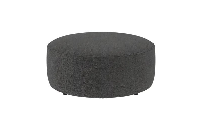 148638 b sb A Joplin pouf Ø90 dark grey fabric Max #169 (c2).