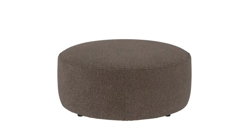 148637 b sb A Joplin pouf Ø90 brown-grey fabric Max #176 (c2).