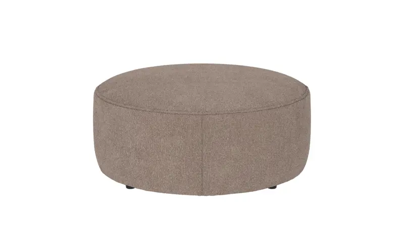 148661 b sb A Joplin pouf Ø90 light beige fabric Greg #3 (c2).