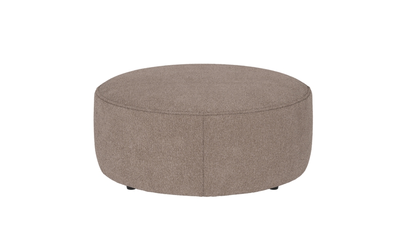 148661 b sb A Joplin pouf Ø90 light beige fabric Greg #3 (c2).