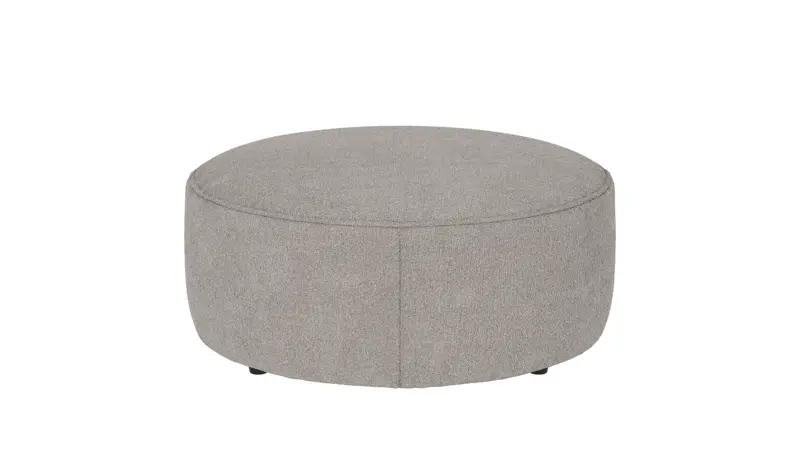 148663 b sb A Joplin pouf Ø90 light grey fabric Greg #17 (c2).