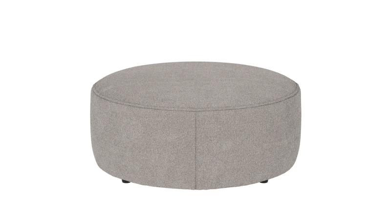 148663 b sb A Joplin pouf Ø90 light grey fabric Greg #17 (c2).