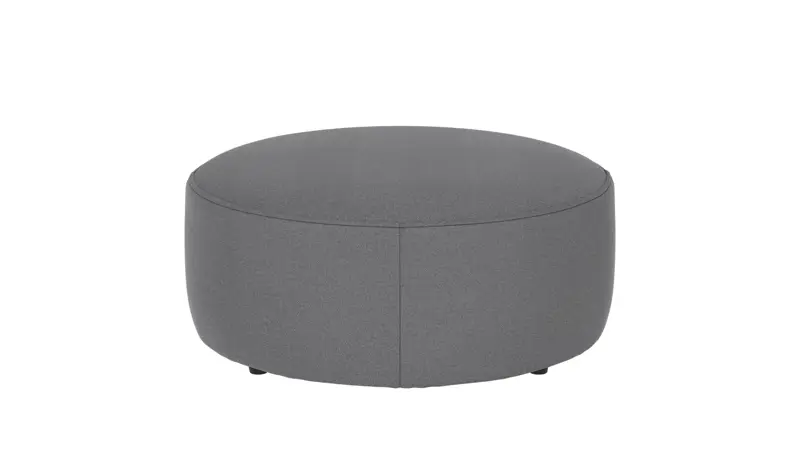 148686 b sb A Joplin pouf Ø90 light grey fabric Rita #167 (c2).