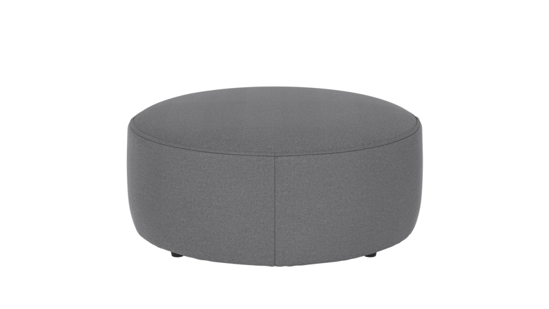 148686 b sb A Joplin pouf Ø90 light grey fabric Rita #167 (c2).
