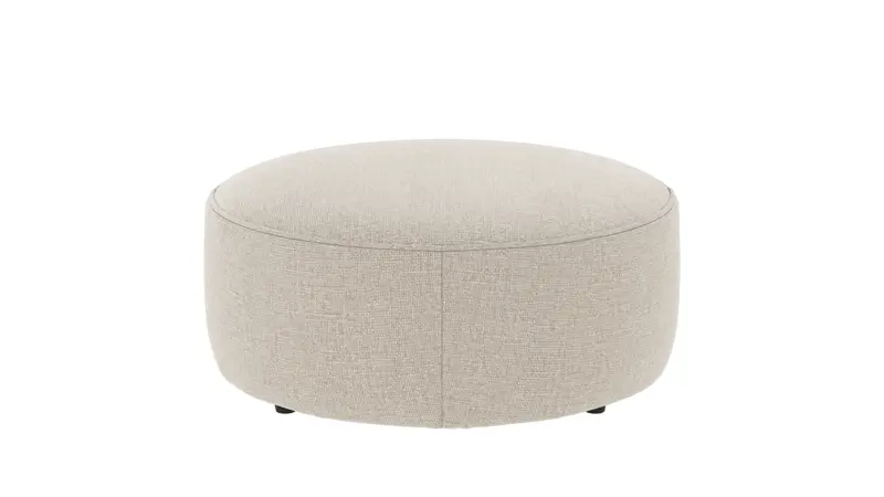 148700 b sb A Joplin pouf Ø90 light grey fabric Robin #1 (c3).