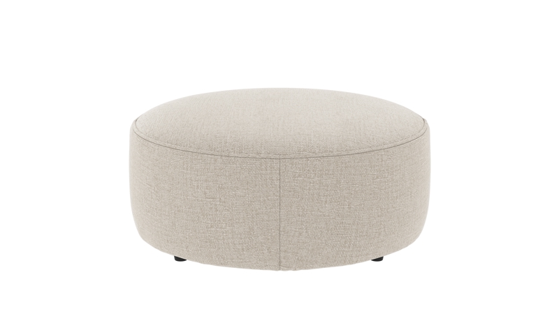 148700 b sb A Joplin pouf Ø90 light grey fabric Robin #1 (c3).