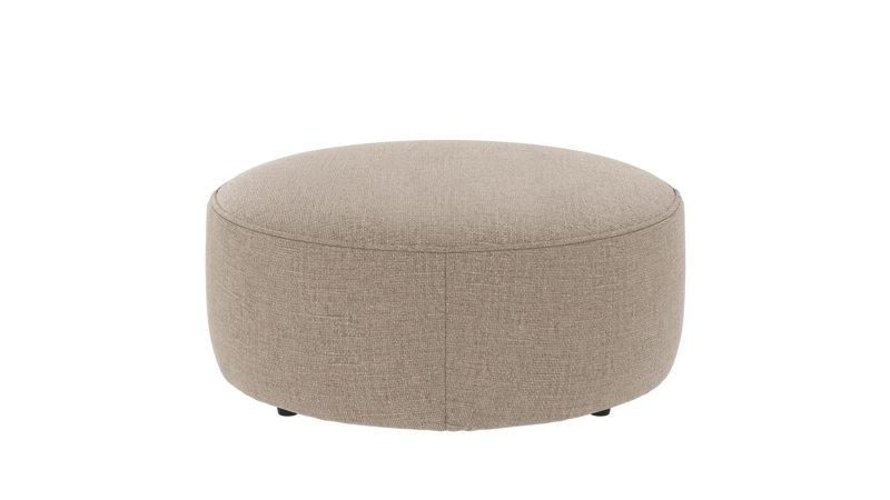 148702 b sb A Joplin pouf Ø90 grey-beige fabric Robin #109 (c3).