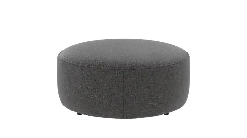 148701 b sb A Joplin pouf Ø90 dark grey fabric Robin #66 (c3).