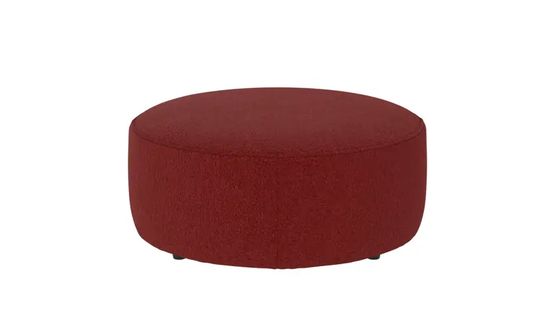 148723 b sb A Joplin pouf Ø90 red fabric Anna #8 (c3).