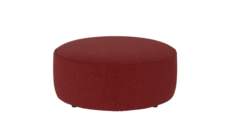 148723 b sb A Joplin pouf Ø90 red fabric Anna #8 (c3).