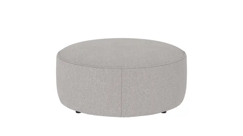 148724 b sb A Joplin pouf Ø90 light grey fabric Anna #15 (c3).