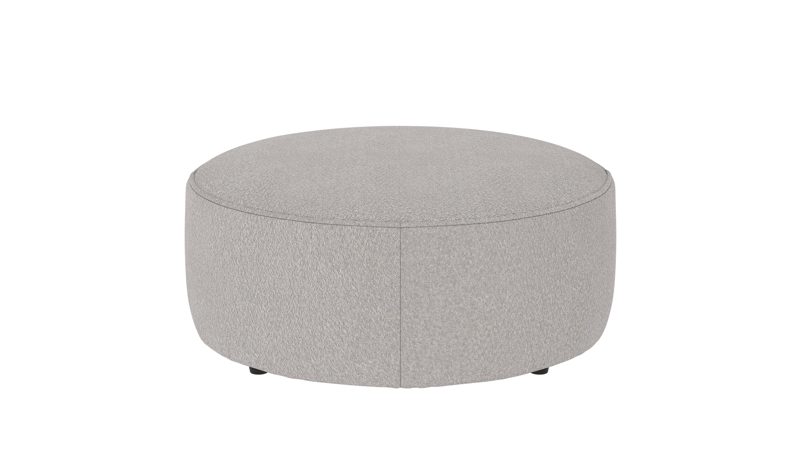 148724 b sb A Joplin pouf Ø90 light grey fabric Anna #15 (c3).