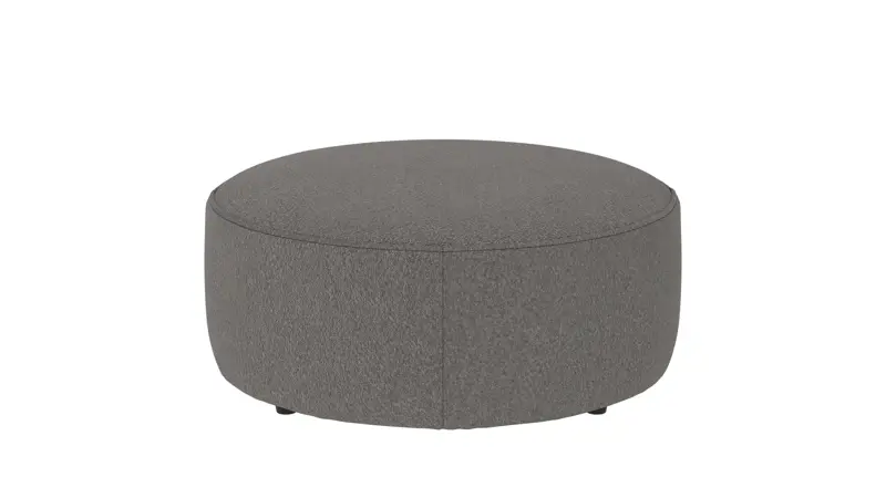 148725 b sb A Joplin pouf Ø90 dark grey fabric Anna #18 (c3).
