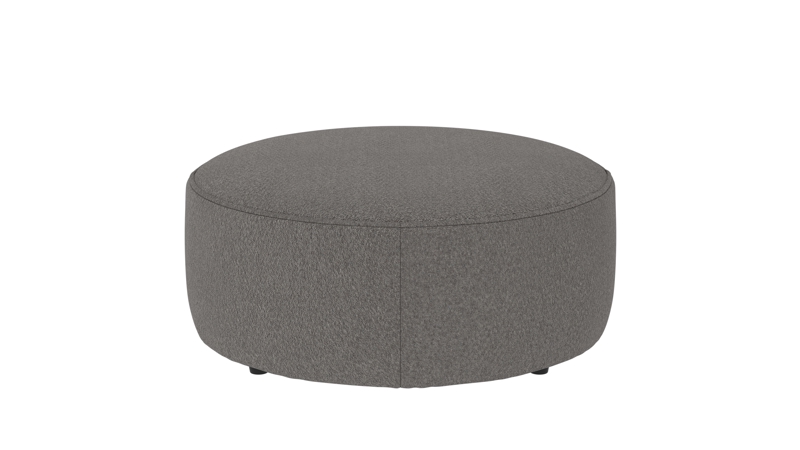 148725 b sb A Joplin pouf Ø90 dark grey fabric Anna #18 (c3).