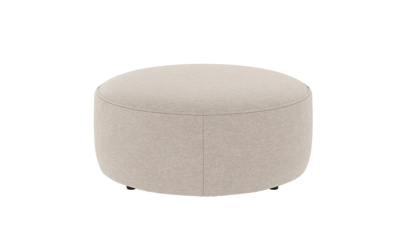 148741 b sb A Joplin pouf Ø90 beige fabric Oscar #124 (c3).