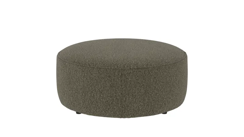 148744 b sb A Joplin pouf Ø90 green-brown fabric Oscar #88 (c3).