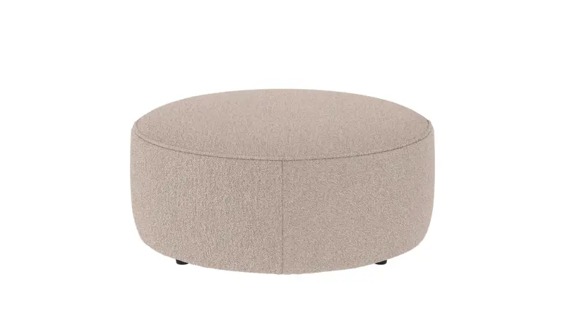 148760 b sb A Joplin pouf Ø90 light beige fabric Alice #01 (c4).
