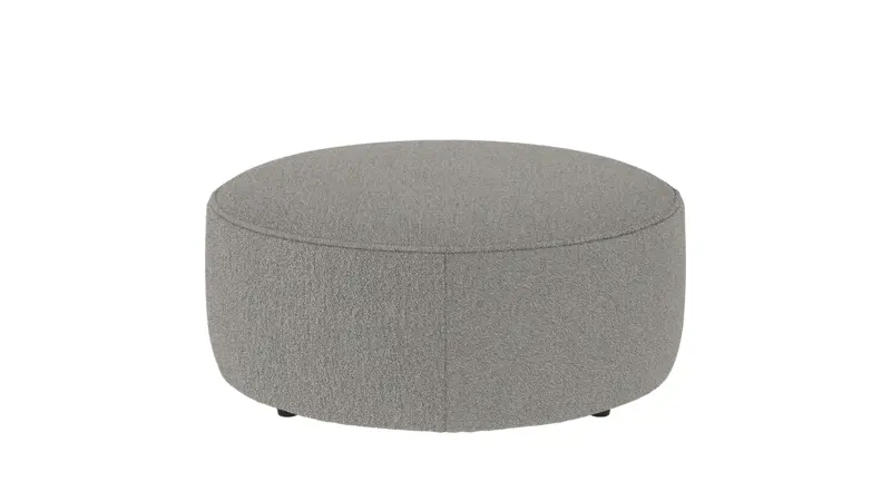 148762 b sb A Joplin pouf Ø90 grey fabric Alice #149 (c4).