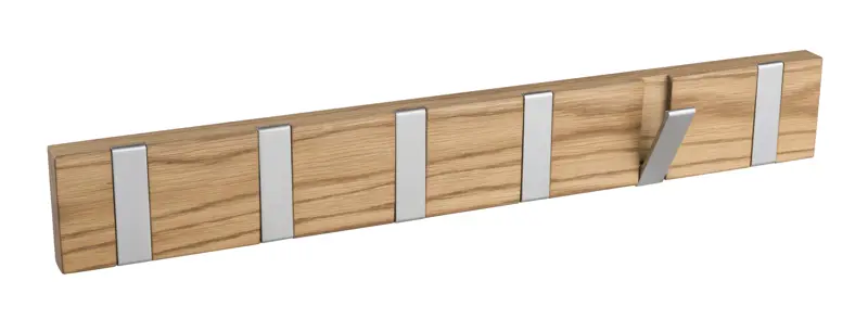 134340 b sb a Confetti hanger 6 flip hooks oak.