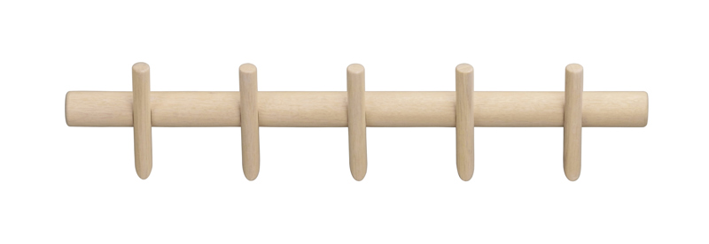 134216 b sb a Hillmond clothes hanger 5 hooks whitepigm. oak.