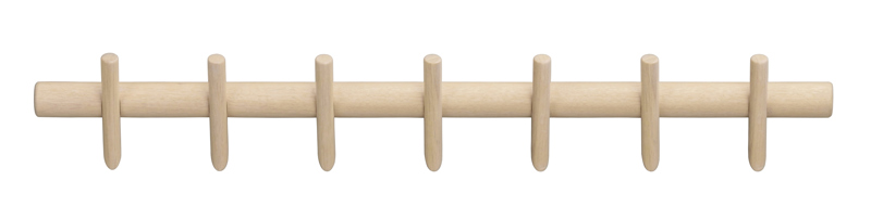 134221 b sb a Hillmond clothes hanger 7 hooks whitepigm. oak.