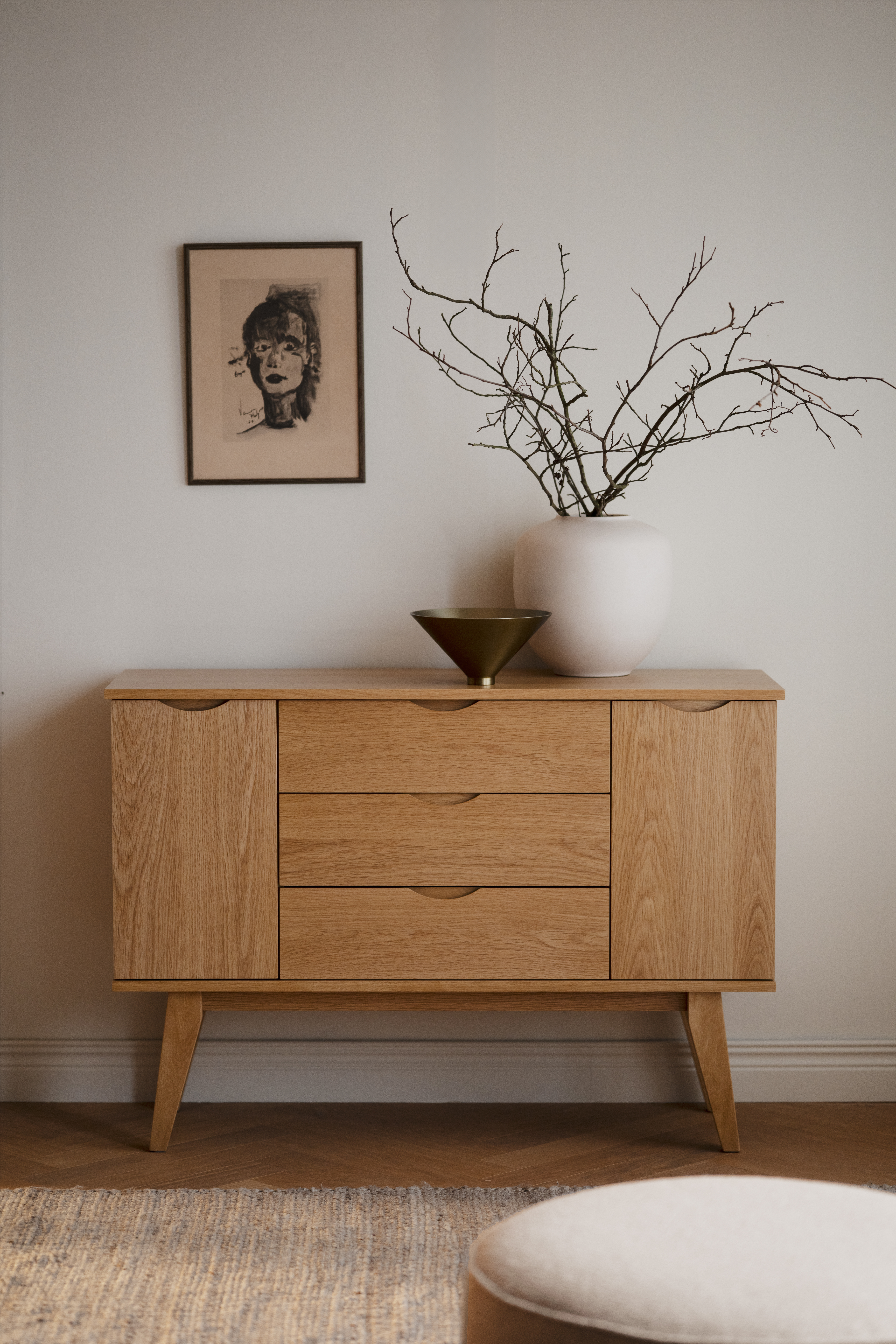 Filippa sideboard, Oak, 122x40x85 cm | Rowico Home