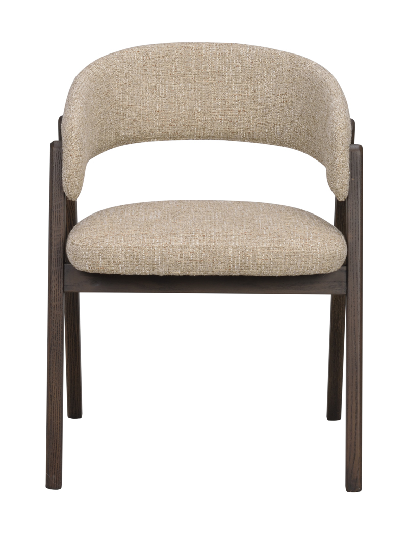 120164 b sb Barnaby armchair brown oak beige.