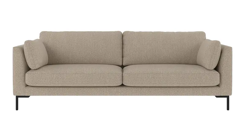 129860 b sb A Corwin sofa 3-seater dark beige fabric Sandra #904 (c2).