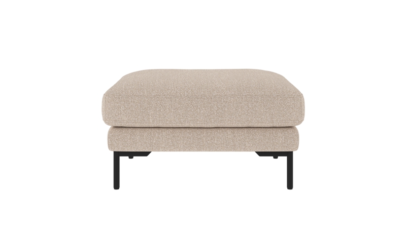 129852 b sb A Corwin foot stool light beige fabric Sandra #903 (c2).
