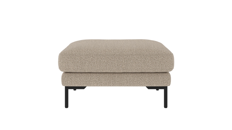 129862 b sb A Corwin foot stool dark beige fabric Sandra #904 (c2).