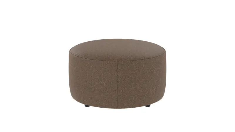148492 b sb A Joplin pouf Ø70 brown fabric Sandra #103 (c2).