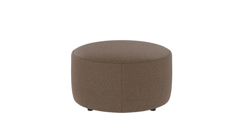 148492 b sb A Joplin pouf Ø70 brown fabric Sandra #103 (c2).