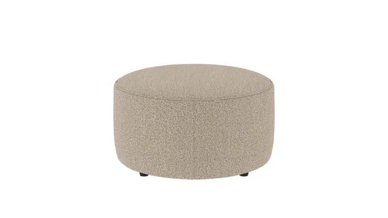148491 b sb A Joplin pouf Ø70 dark beige fabric Sandra #904 (c2).