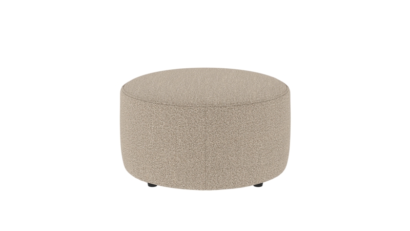 148491 b sb A Joplin pouf Ø70 dark beige fabric Sandra #904 (c2).