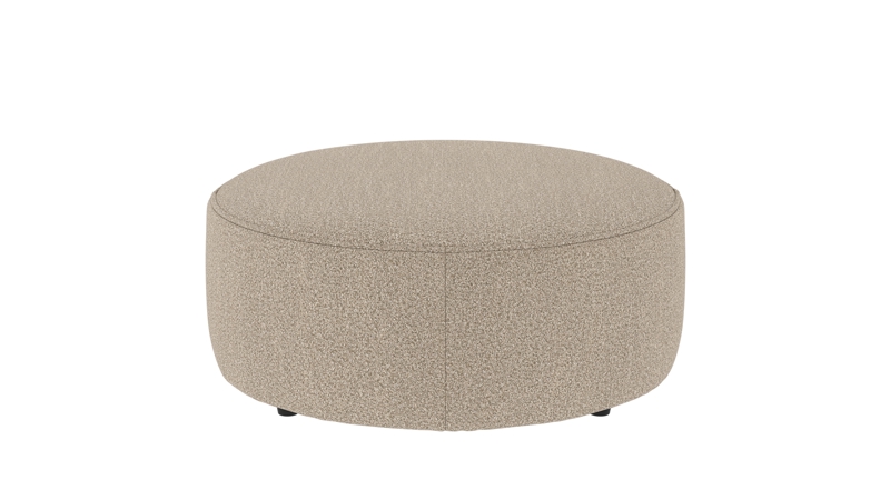 148791 b sb A Joplin pouf Ø90 dark beige fabric Sandra #904 (c2).